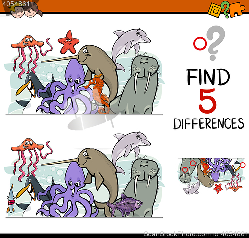 Image of differences task for kids