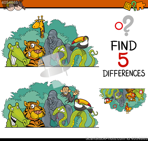 Image of differences game for kids