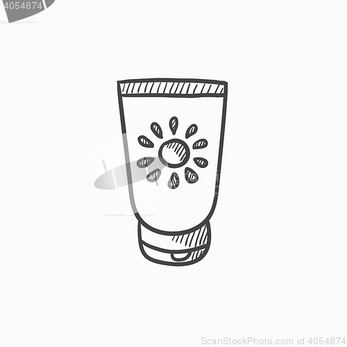 Image of Sunscreen sketch icon.