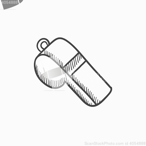 Image of Whistle sketch icon.