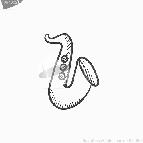 Image of Saxophone sketch icon.