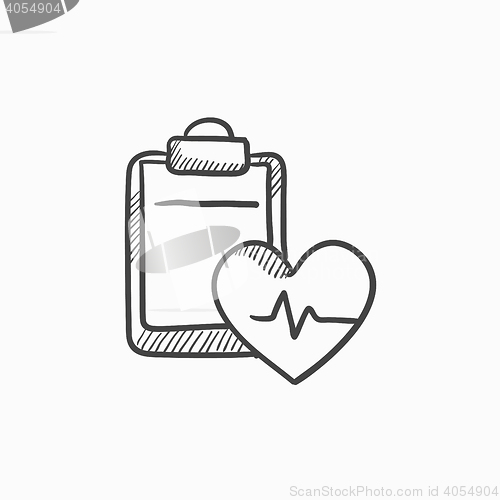 Image of Heartbeat record sketch icon.