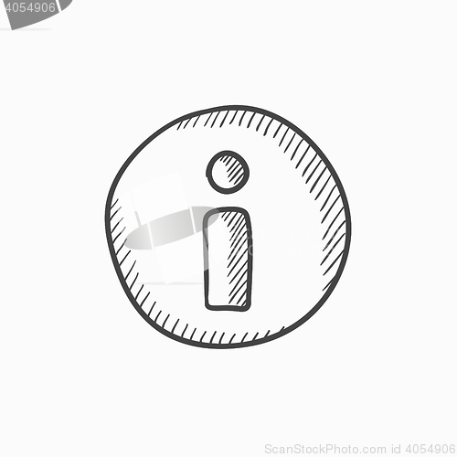 Image of Information sign sketch icon.