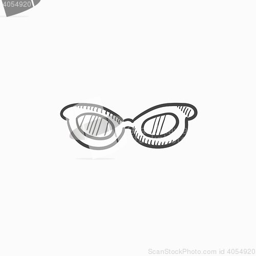 Image of Eyeglasses sketch icon.