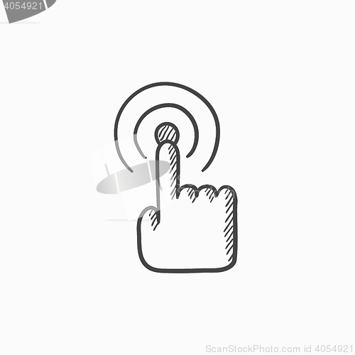 Image of Touch screen gesture sketch icon.