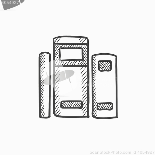 Image of Books sketch icon.