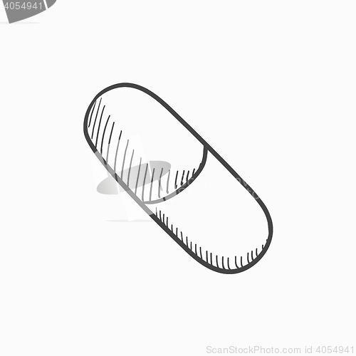 Image of Capsule pill sketch icon.