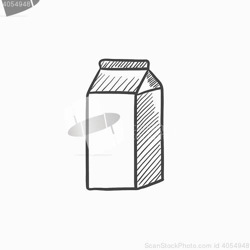 Image of Packaged dairy product sketch icon.