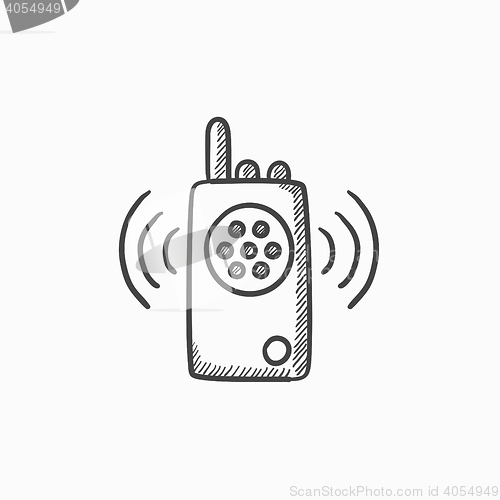 Image of Radio set sketch icon.
