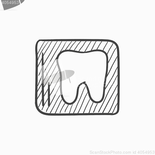 Image of X-ray of tooth sketch icon.