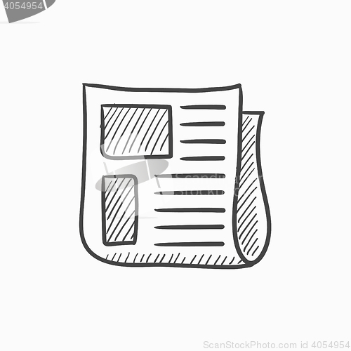 Image of Newspaper sketch icon.