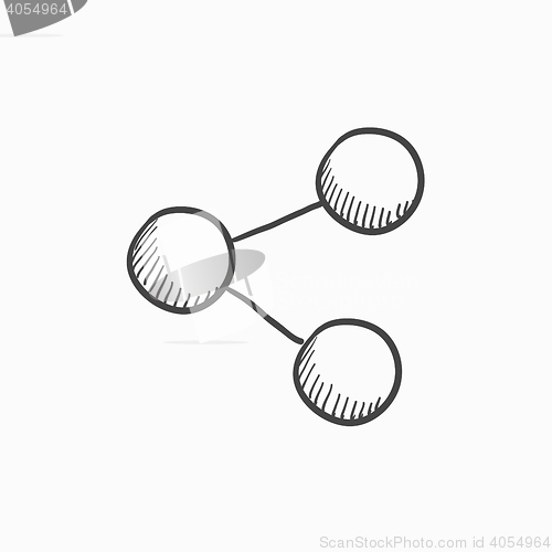Image of Social network sketch icon.