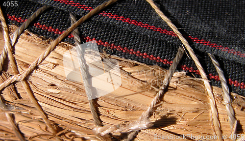 Image of detail image of a tatami during fabrication