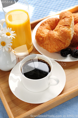 Image of Breakfast served on a tray