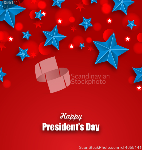 Image of Abstract Stars Background for Happy Presidents Day of USA