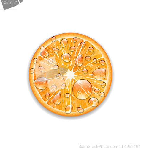 Image of Photo Realistic Slice of Orange