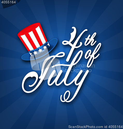 Image of Happy 4th of July Card, Traditional American Banner