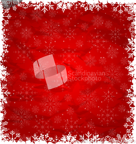 Image of Christmas Border Made in Snowflakes