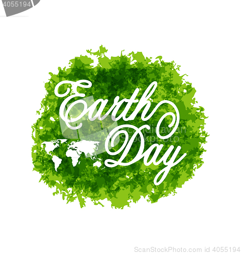 Image of Abstract Background for Earth Day Lettering, Green Grunge Texture