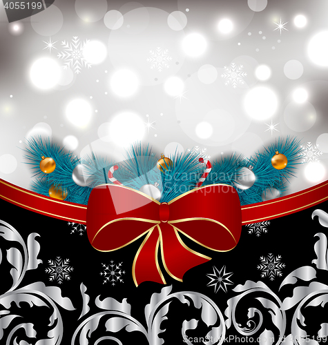 Image of Christmas traditional background with decoration