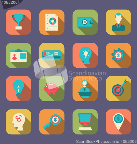 Image of  Flat Colorful Icons of Web Design Objects