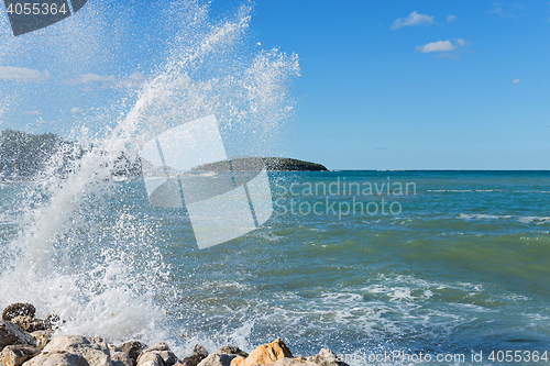 Image of Water splashes in Istria, Croatia