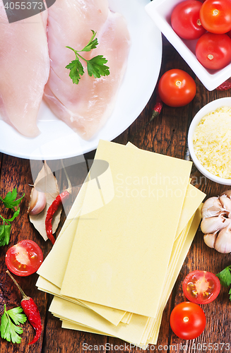 Image of ingredients for lasagna