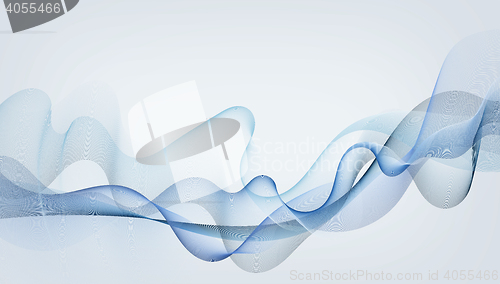 Image of light blue and blue motion lines on light gray background