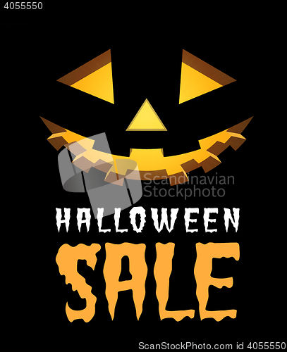 Image of Halloween sale vector background