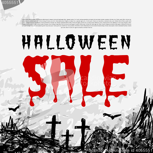 Image of Halloween sale vector background