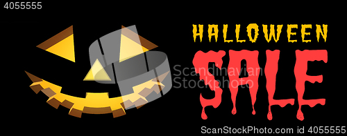 Image of Halloween sale vector background