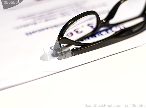 Image of Glasses on sheets