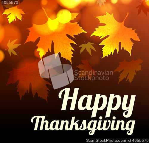 Image of Happy thanksgiving vector background