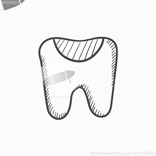 Image of Tooth decay sketch icon.