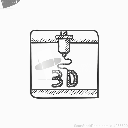 Image of Tree D printing sketch icon.