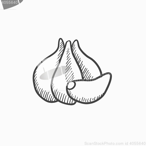 Image of Garlic sketch icon.