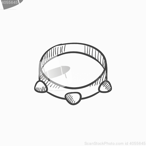 Image of Tambourine sketch icon.