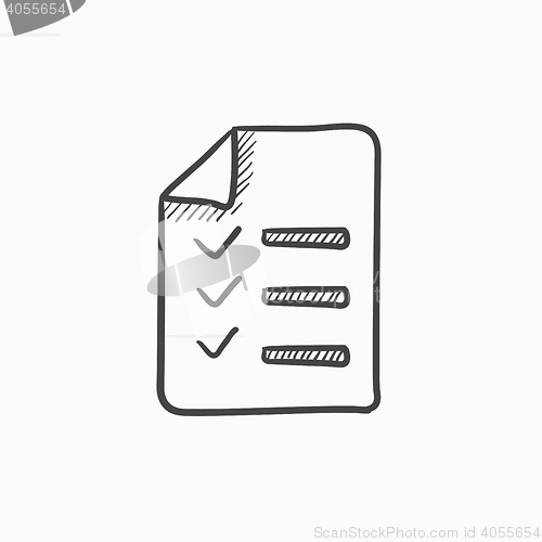 Image of Shopping list sketch icon.