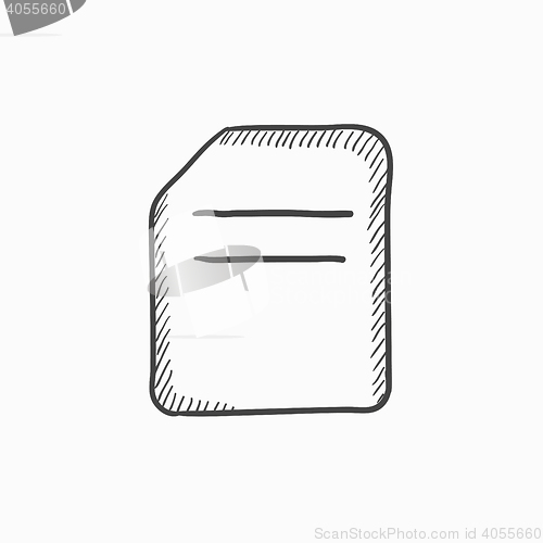 Image of Document sketch icon.