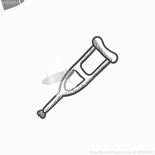 Image of Crutch sketch icon.