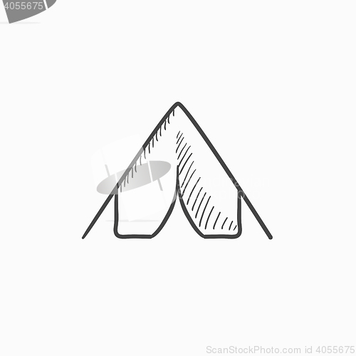 Image of Tent sketch icon.