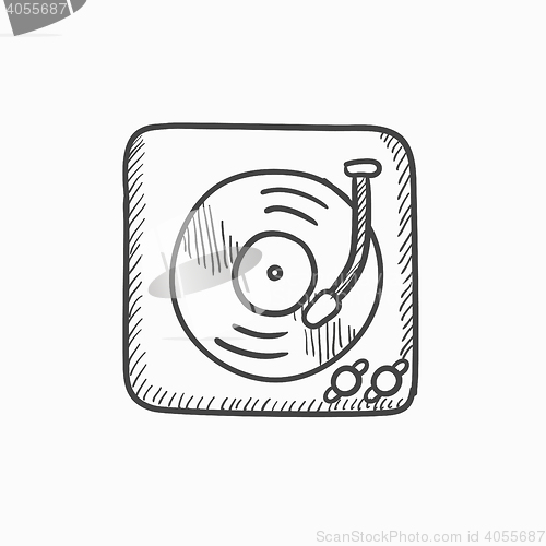 Image of Turntable sketch icon.