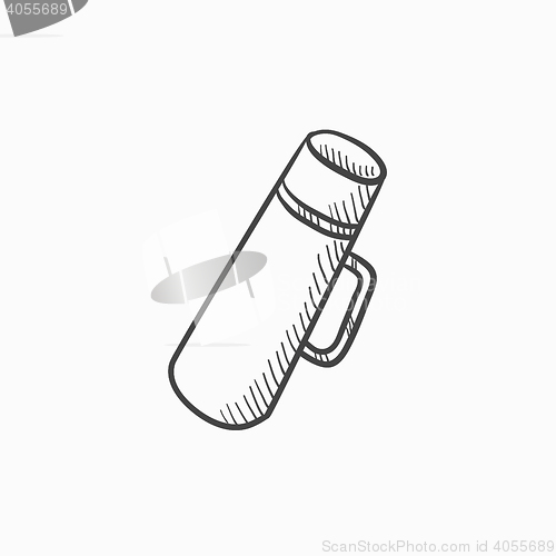 Image of Thermos sketch icon.