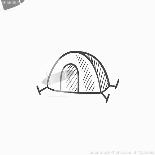 Image of Tent sketch icon.