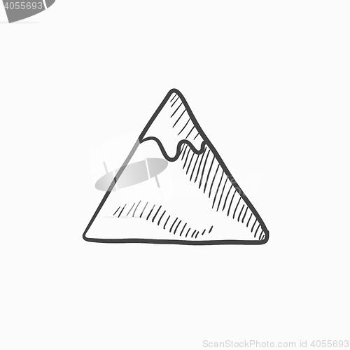 Image of Mountain sketch icon.