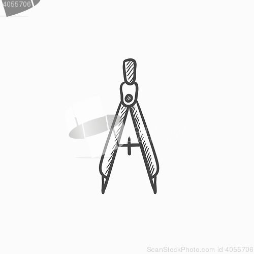 Image of Compass sketch icon.
