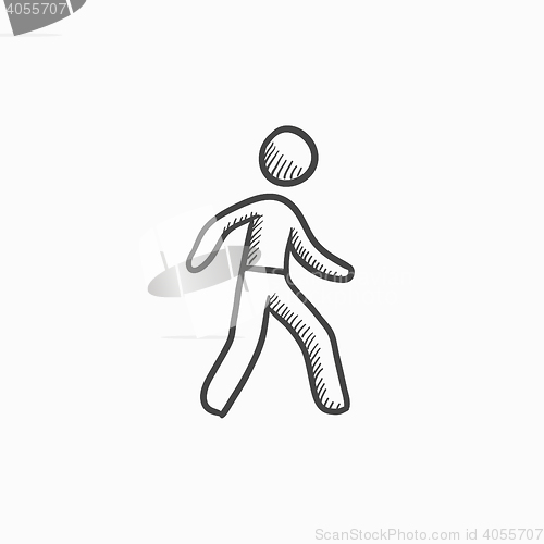 Image of Pedestrianism sketch icon.