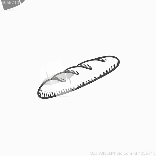 Image of Baguette sketch icon.