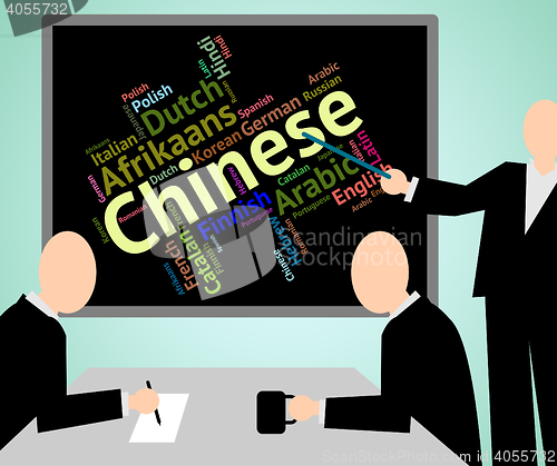 Image of Chinese Language Indicates Speech Wordcloud And Word