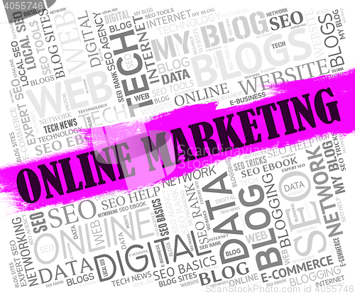 Image of Online Marketing Represents Web Site And E-Marketing